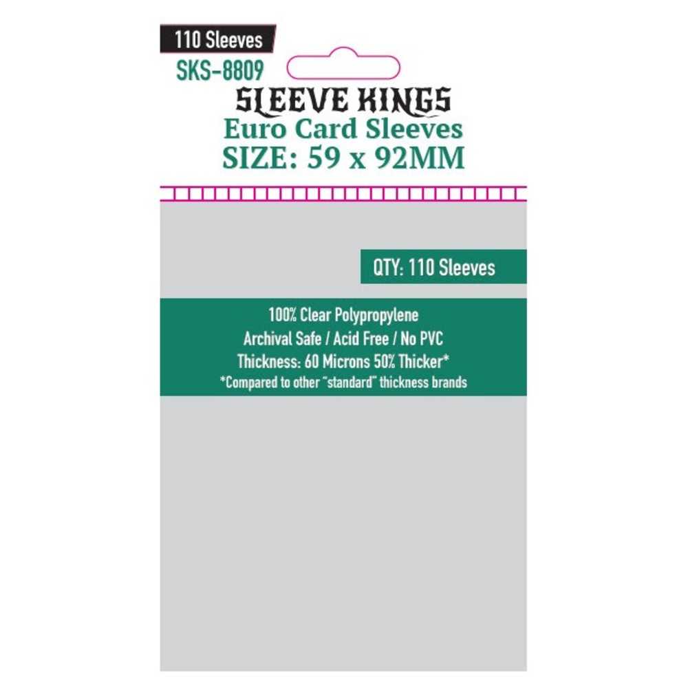 Sleeve Kings Card Sleeves: Euro 59x92mm, 110 / Pack