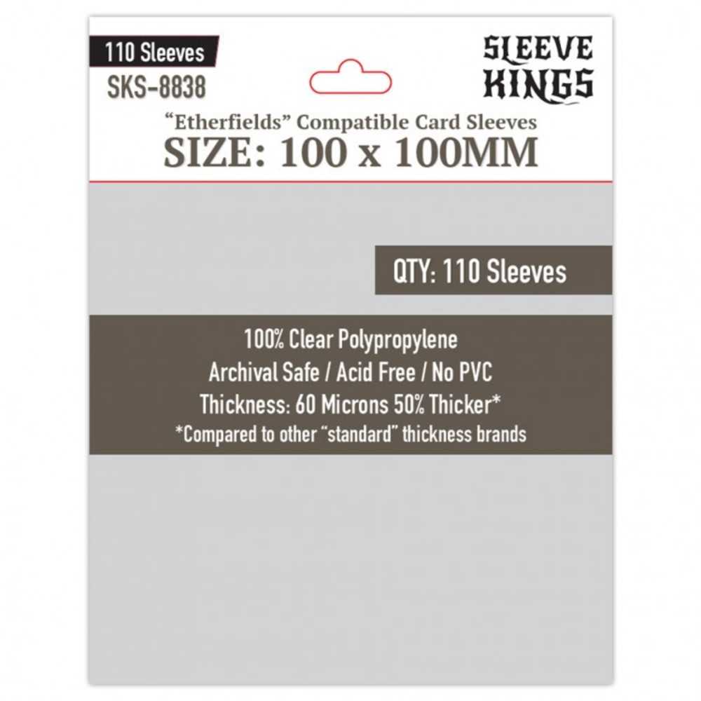 110 x Etherfields Compatible Sleeves (100mm x 100mm) | Sleeve Kings