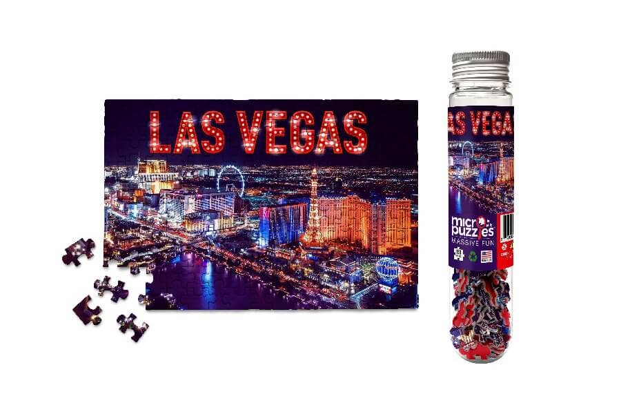 Las Vegas at Night MicroPuzzle Mini Jigsaw for Travelers