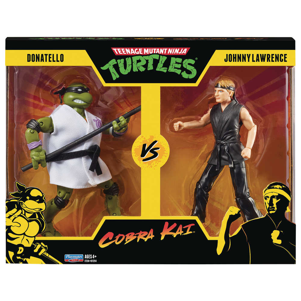 Teenage Mutant Ninja Turtles X Cobra Kai Donatello vs Johnny Lawrence Action Figure 2pk