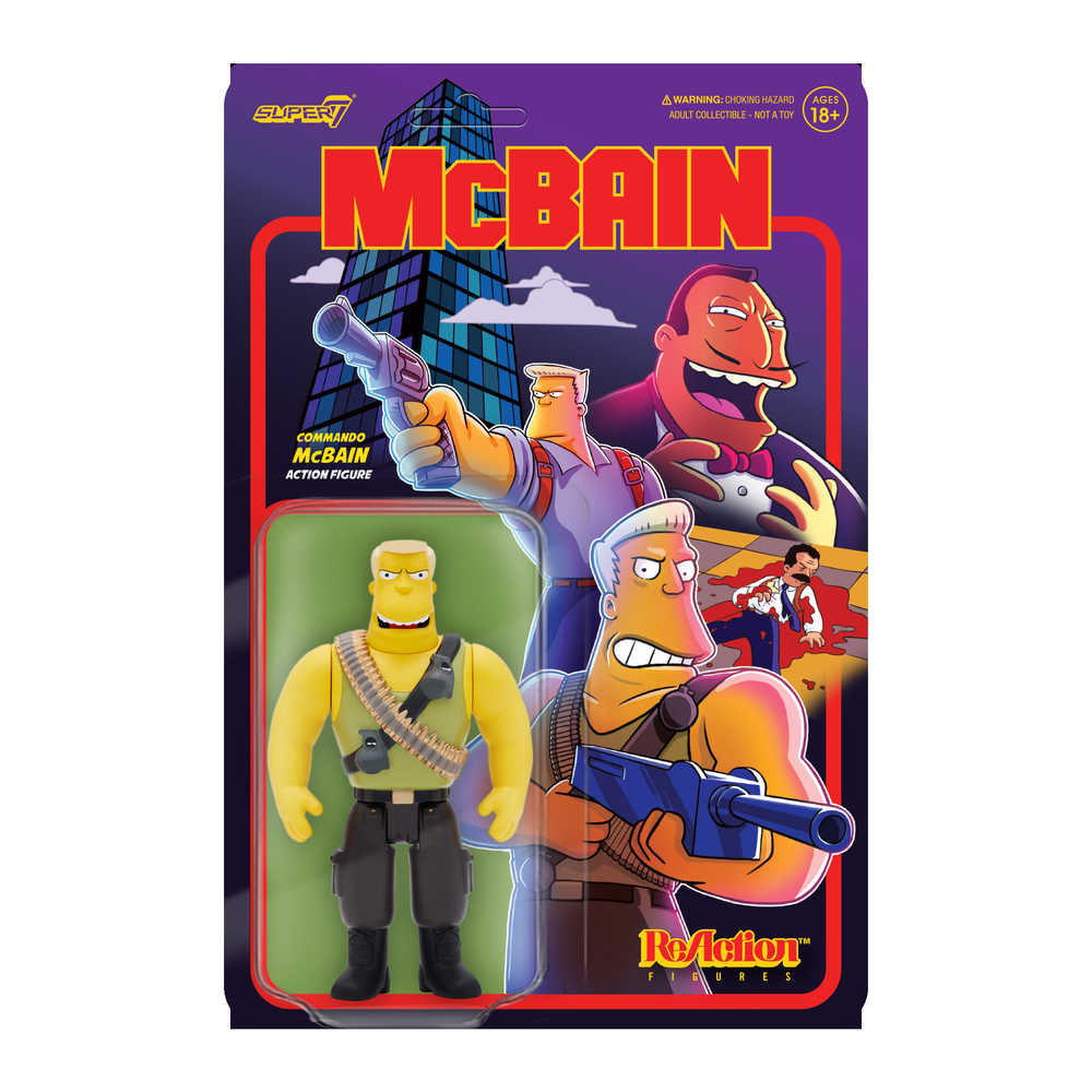 Simpsons W1 Mcbain Mcbain Commando Reaction Figure