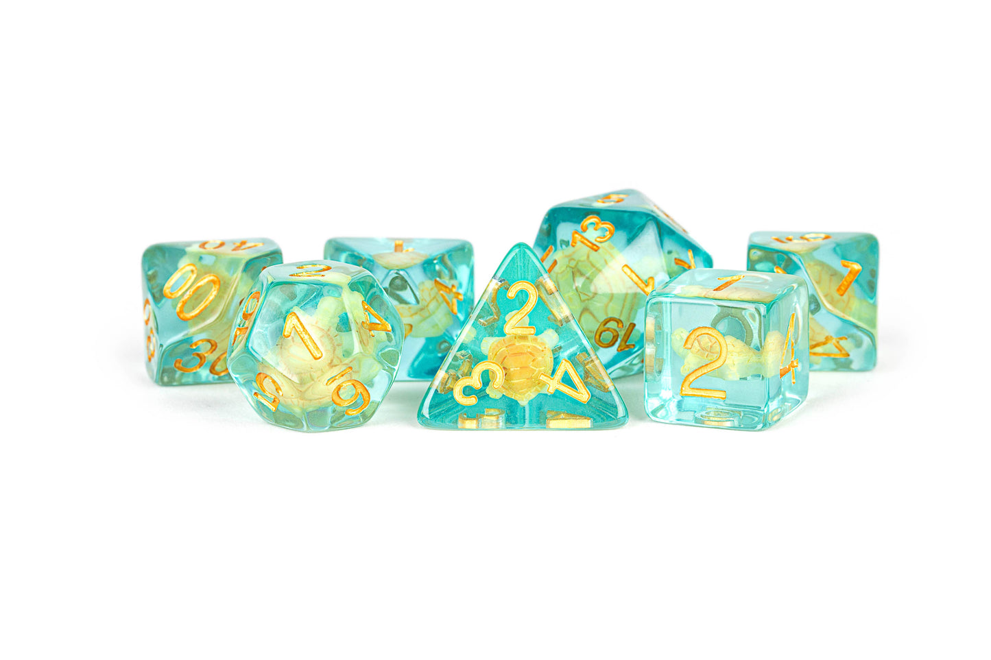 Turtle Dice Resin Polyhedral Dice Set