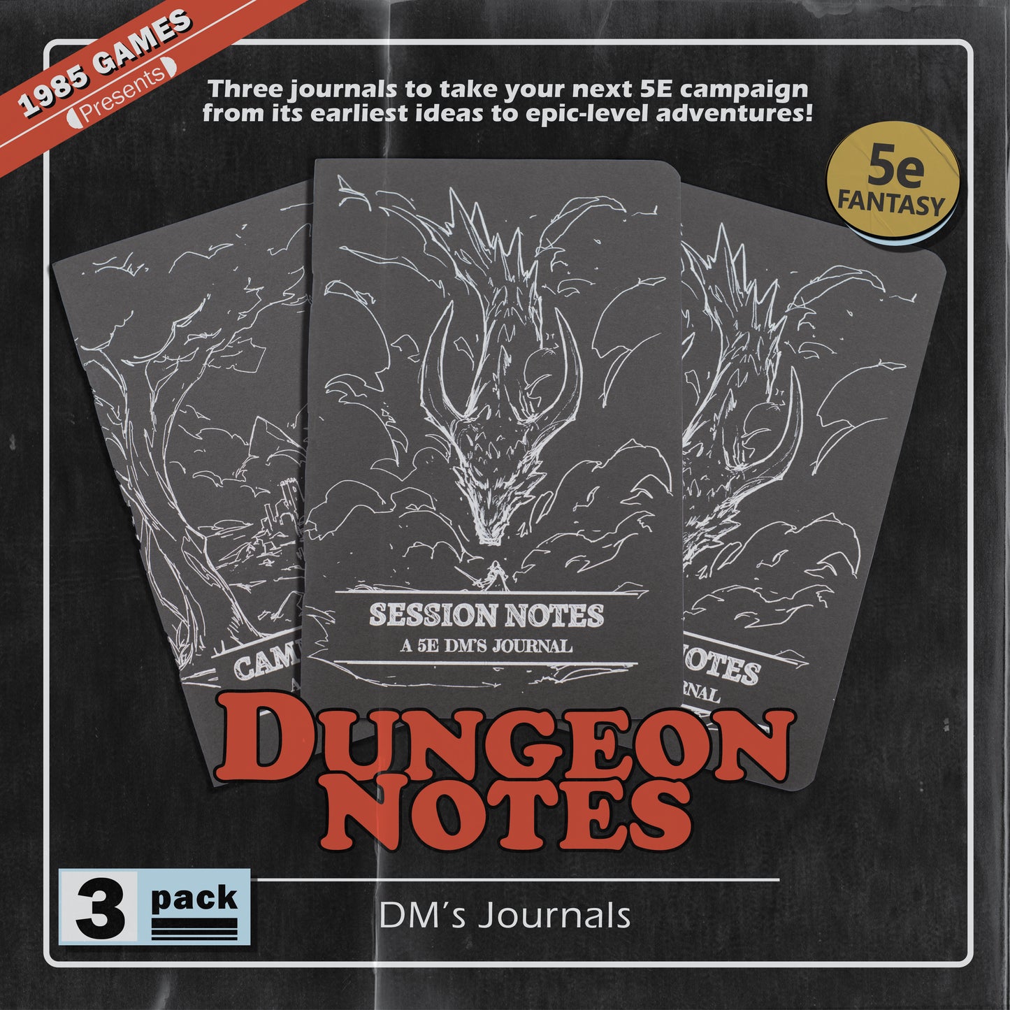 Dungeon Notes D&D 5E DM's Journals 3 Pack