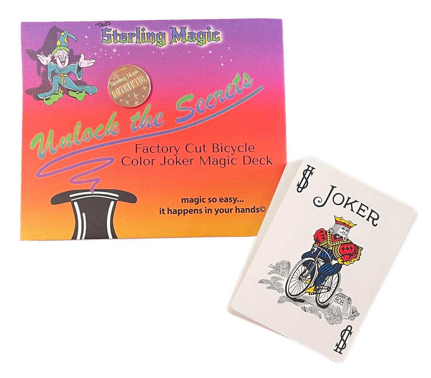Ted's Sterling Magic Bicycle Color Joker Trick Decks