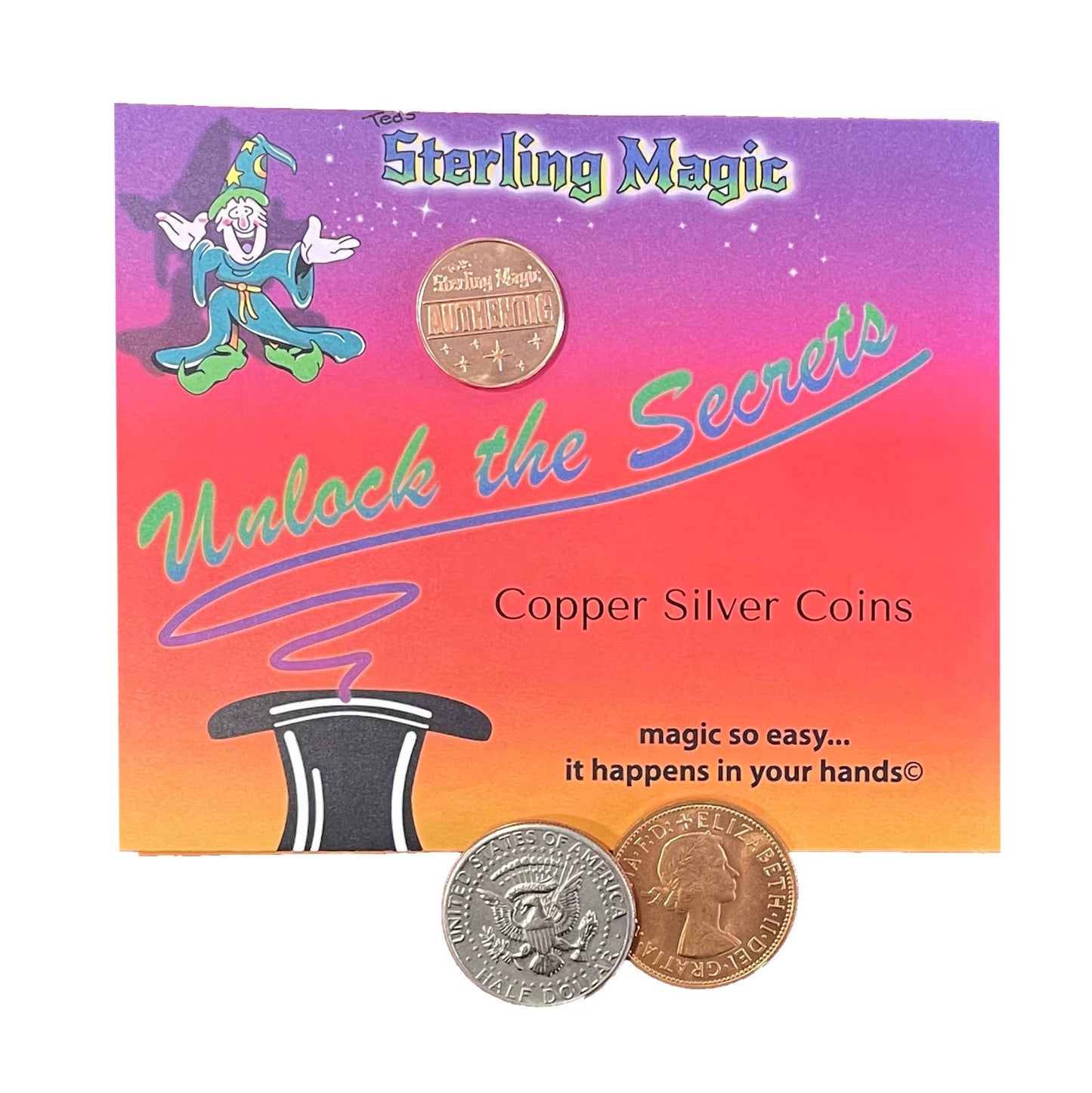 Ted’s Sterling Copper Silver Coins Copper Irish Penny Coin Trick