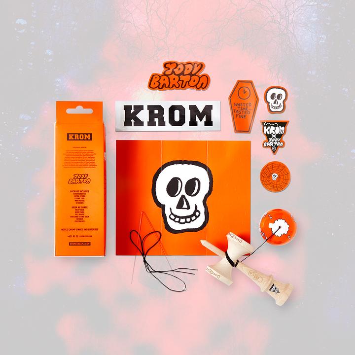 KROM JODY BARTON - SKELETONS Kendama - Orange
