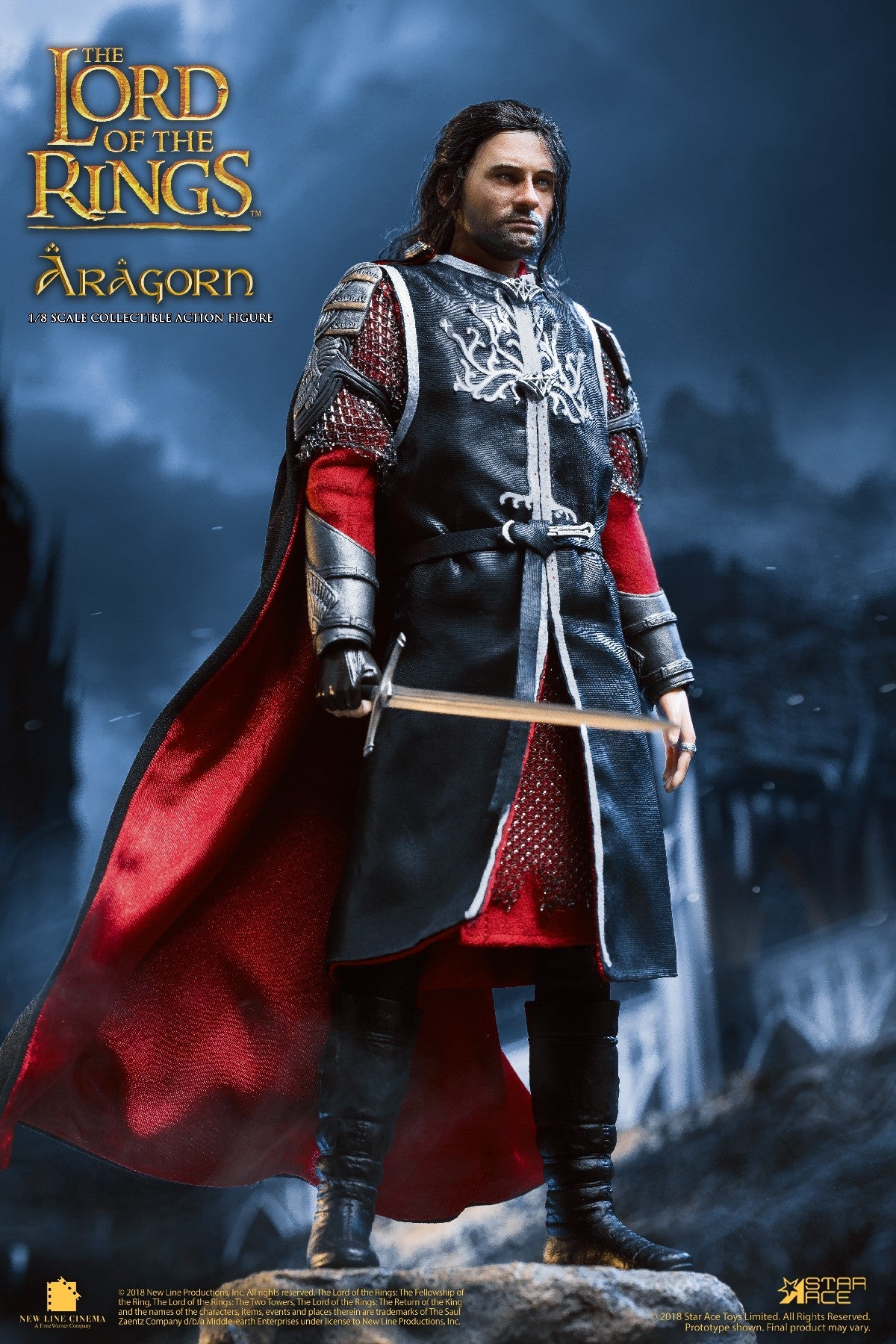 Lord Of The Rings Aragorn 2.0 1/8 Collector's Action Figure Deluxe Ver