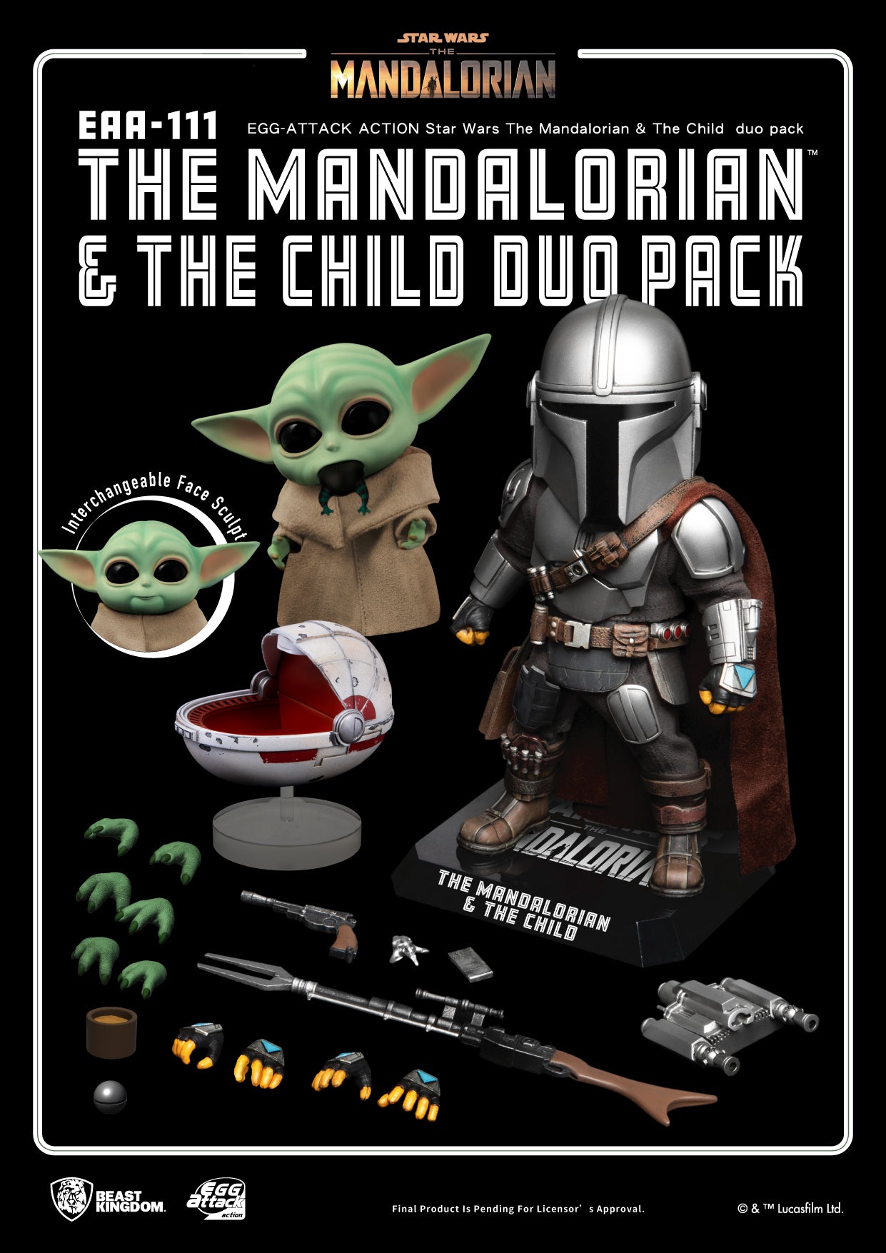 The Mandalorian Eaa-111 Mandalorian & The Child Duo Action Figure Set