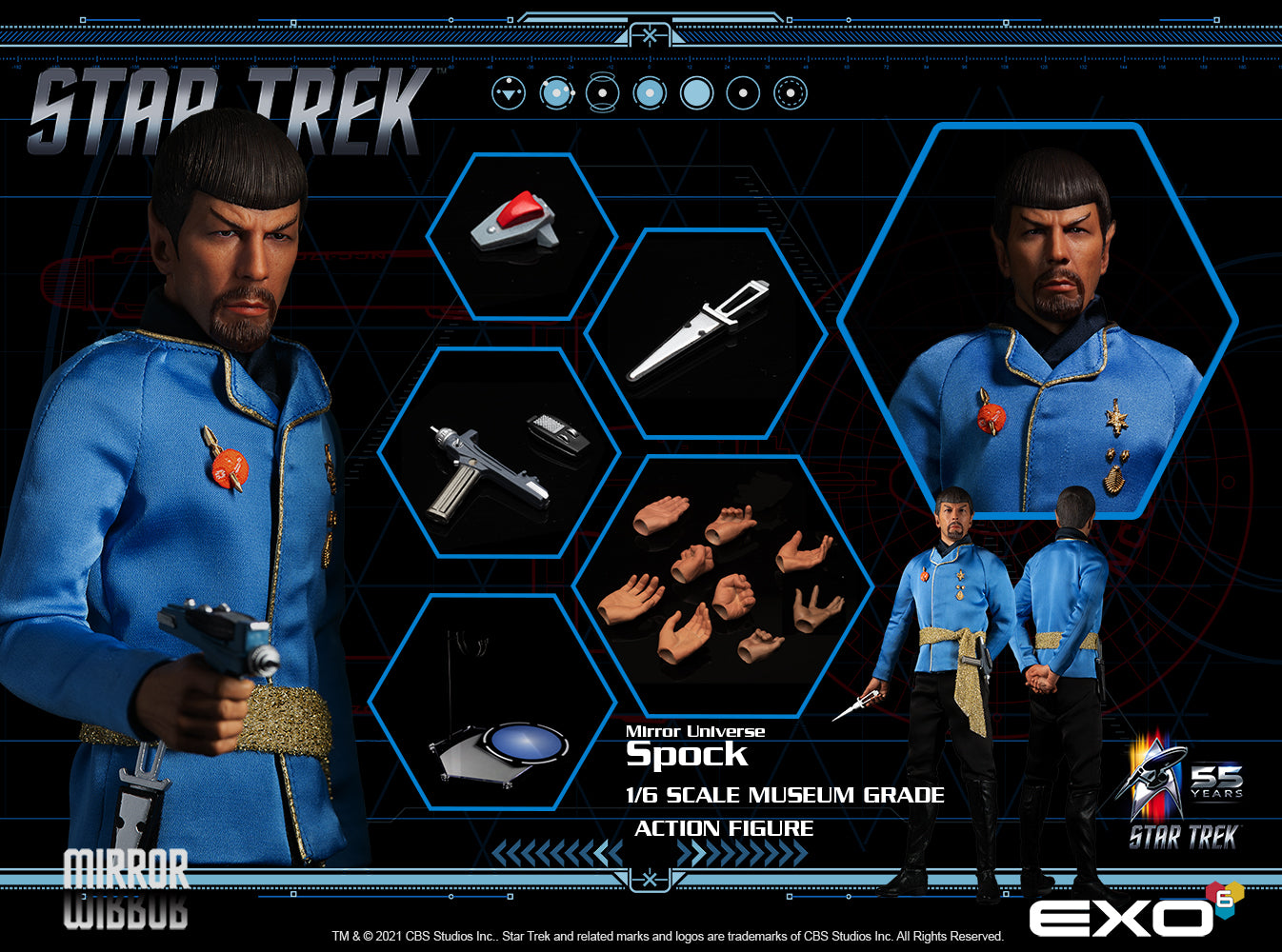 Star Trek Original Series Mirror Spock 1/6 Scale Action Figure