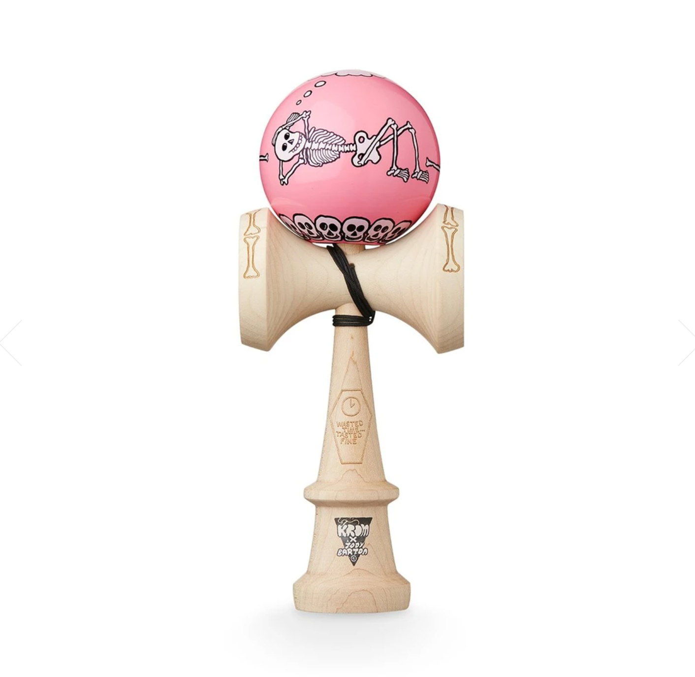 KROM JODY BARTON - SKELETONS Kendama - Pink – Alternate Worlds KROM JODY BARTON - SKELETONS Kendama - Pink – Alternate Worlds