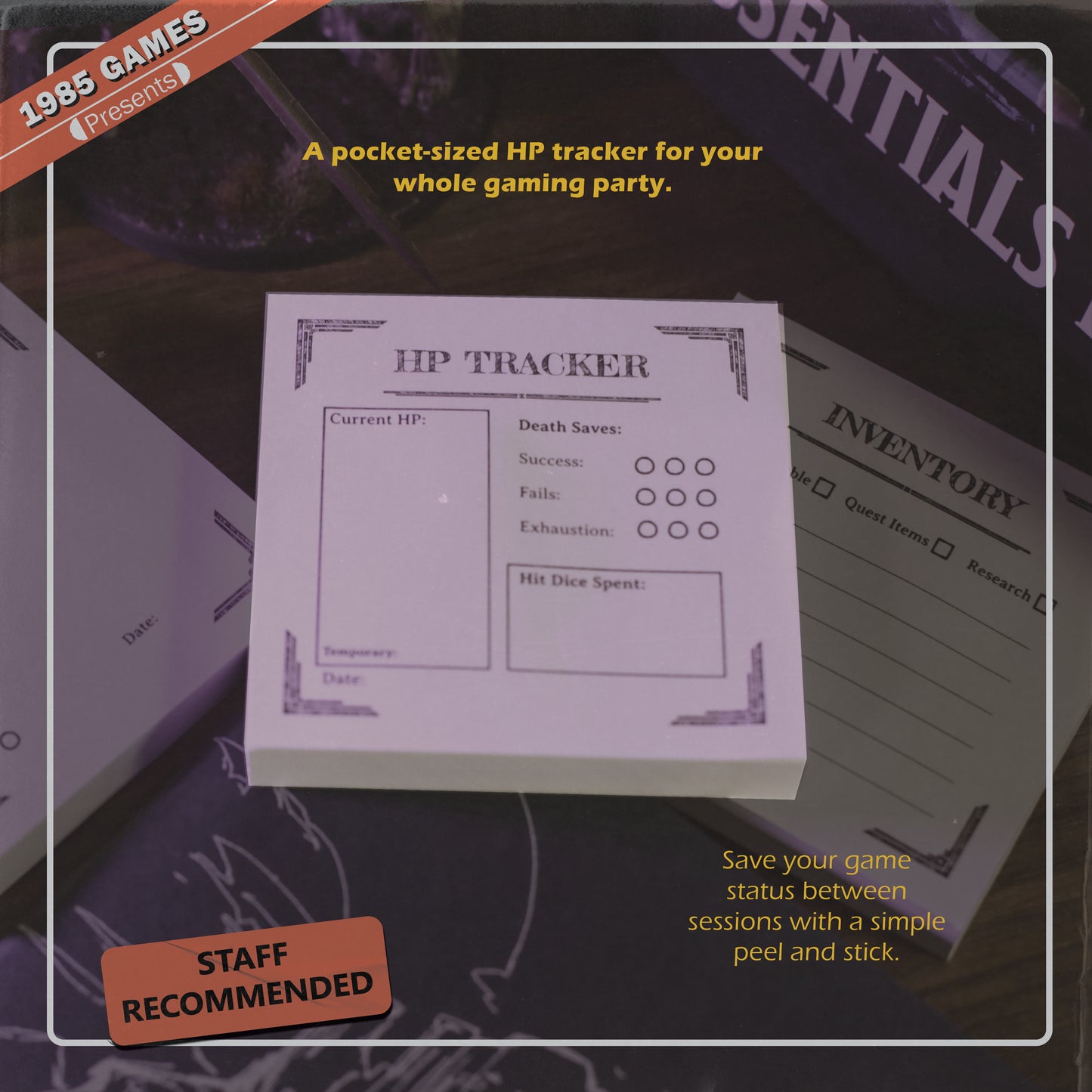 Dungeon D&D Sticky Notes - Hit Point Tracker 5 Pack