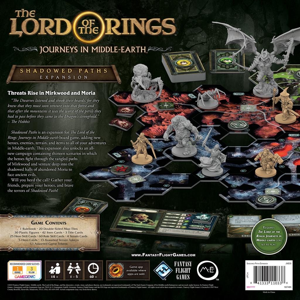 The Lord of the Rings Journeys in Middle-earth: Shadowed Paths Expansion