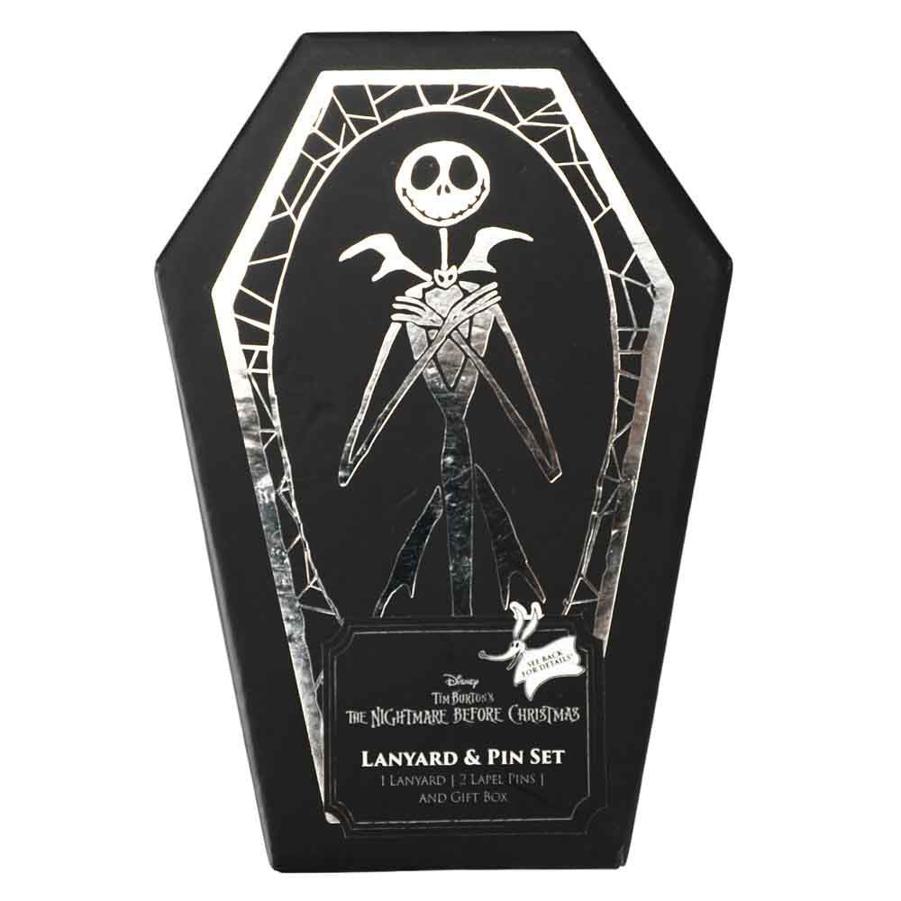 The Nightmare Before Christmas Master of Fright Lapel Pins & Lanyard Coffin Box Set