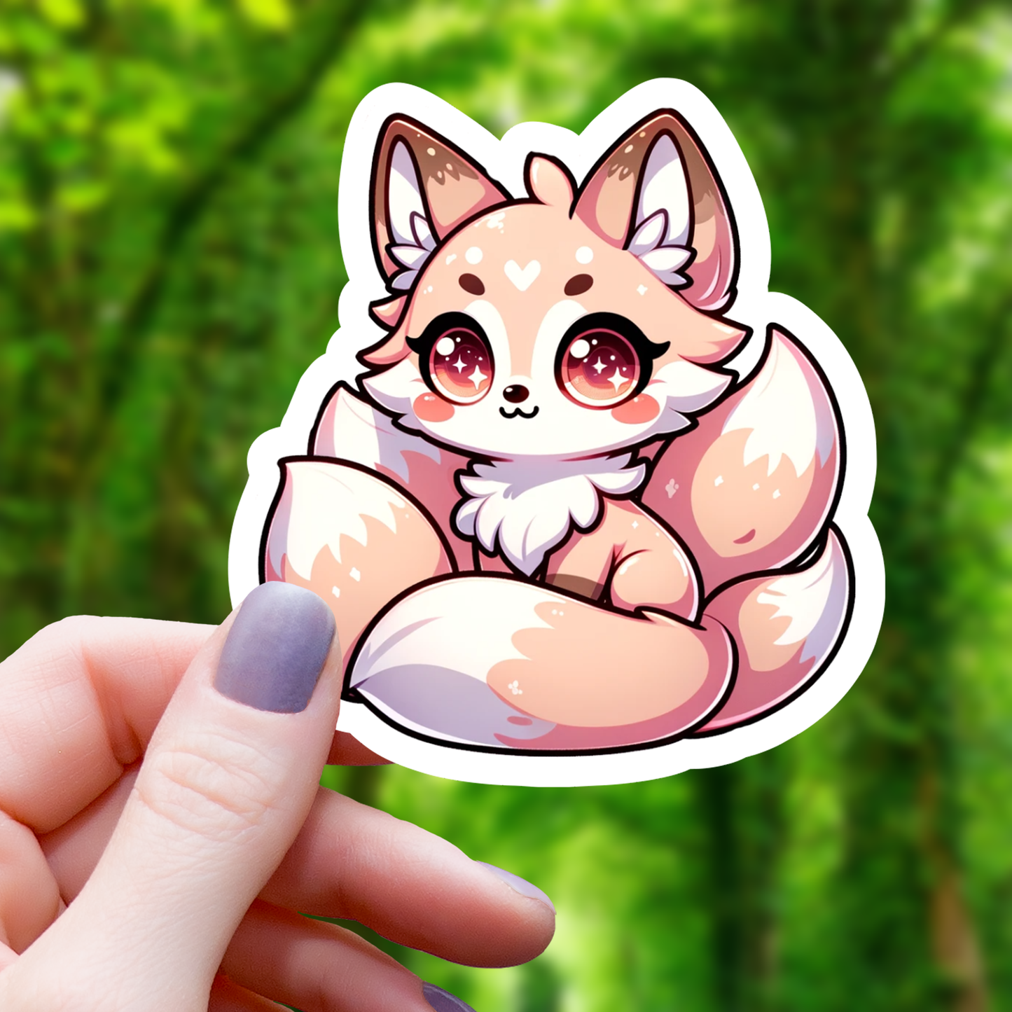 Chibi Kitsune Sticker - 3"