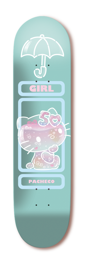 Girl x Hello Kitty 50th Pacheco 8.5" Twin Tail Skateboard Deck