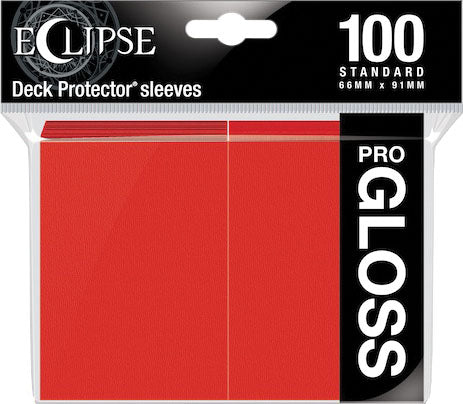 Deck Protector Sleeves: Eclipse Gloss Standard - Apple Red (100ct)