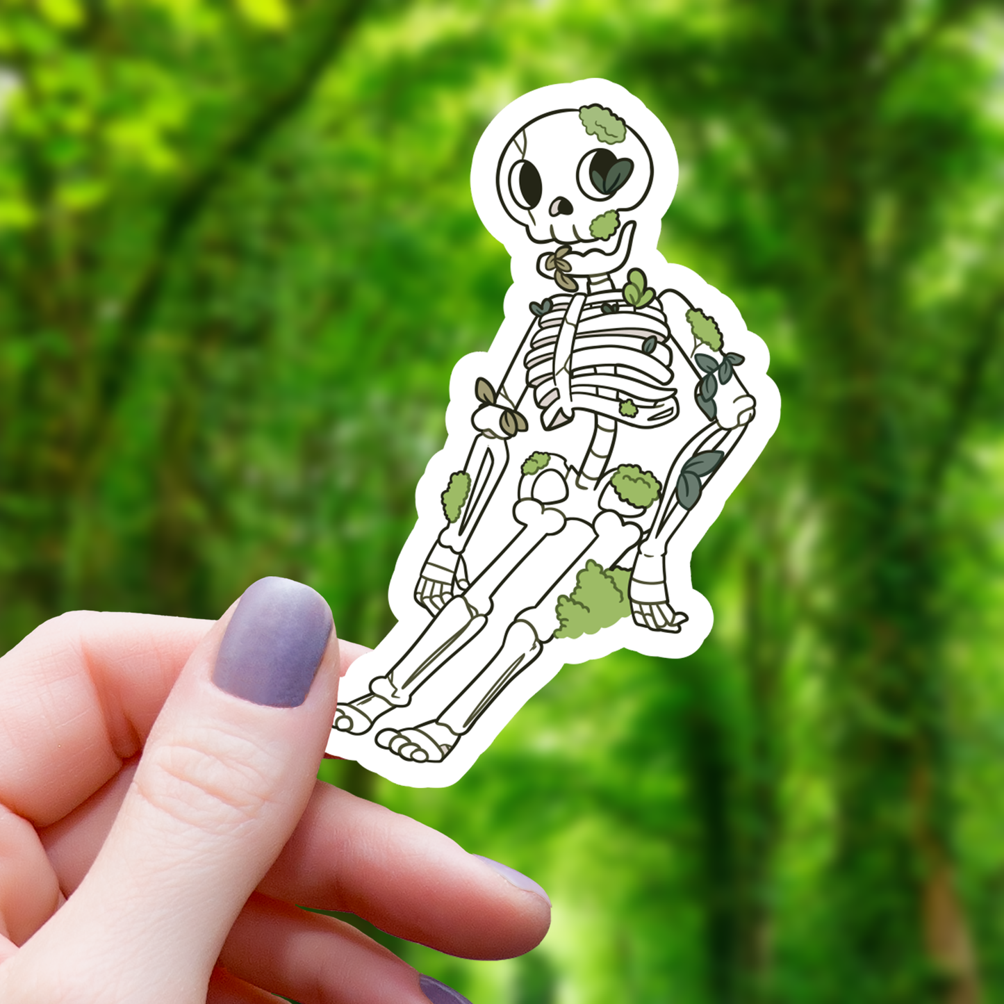 Overgrown Skeleton Sticker - 3"