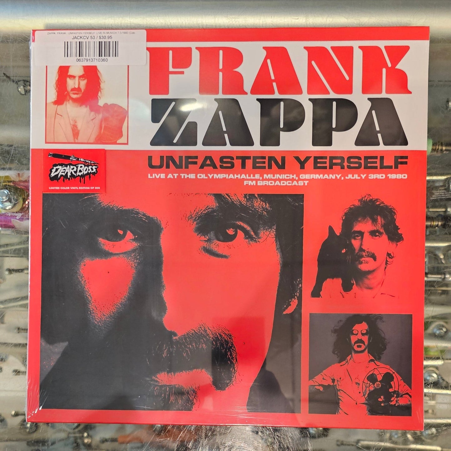 ZAPPA, FRANK - UNFASTEN YERSELF: LIVE IN MUNICH 7-3-1980 (Color Vinyl) LP Record *Unofficial Release*