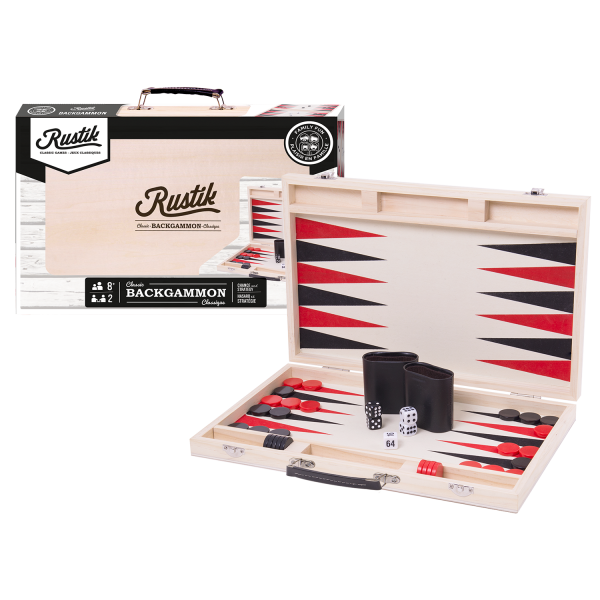 Rustik Deluxe Wood Case: Backgammon