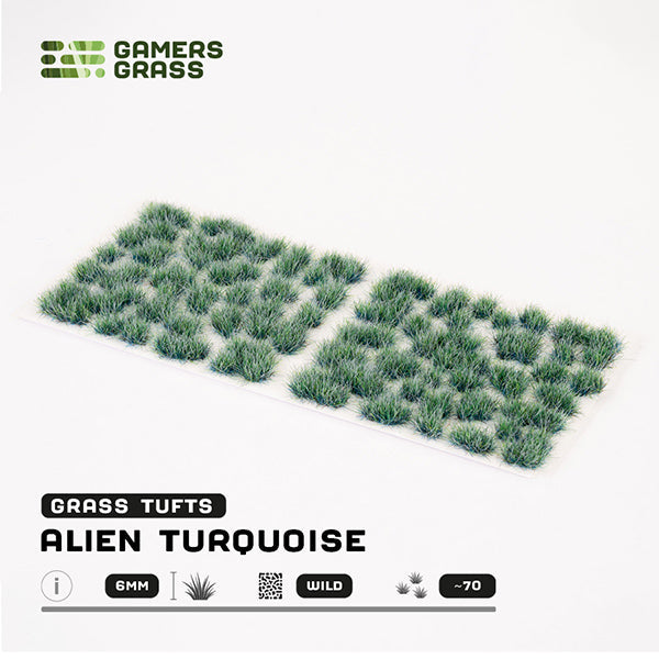 Gamers Grass Tufts: Alien Tufts - Alien Turquoise - 6mm - Wild