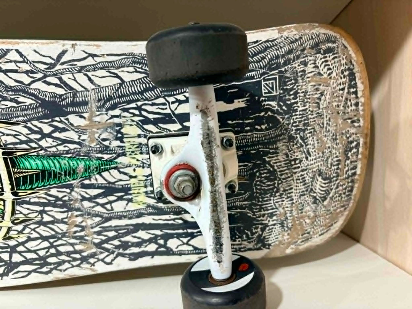 Powell Peralta Tony Hawk Claw White Original 80s USED Complete Skateboard
