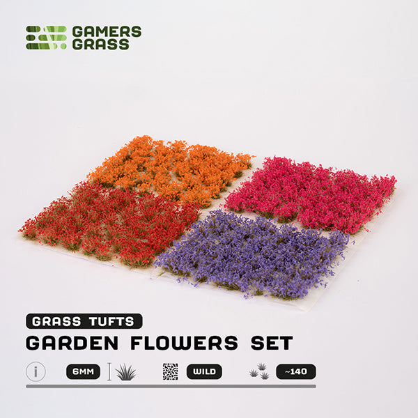 Gamers Grass Tufts: Garden Flowers Set - Wild