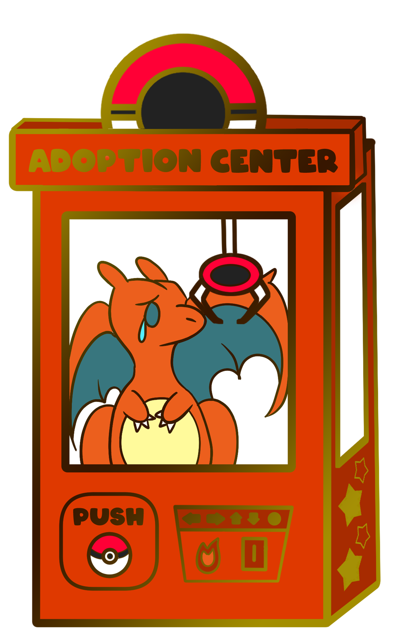 Pokemon: Charzaird Adoption Center Enamel Pin