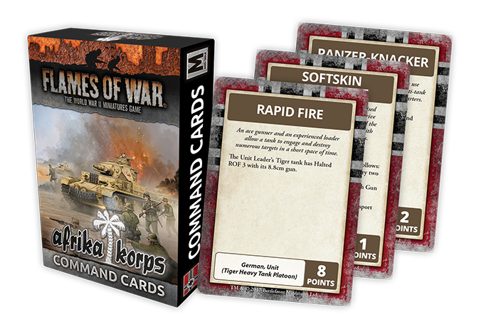 Flames of War: German Afrika Korps Command Cards