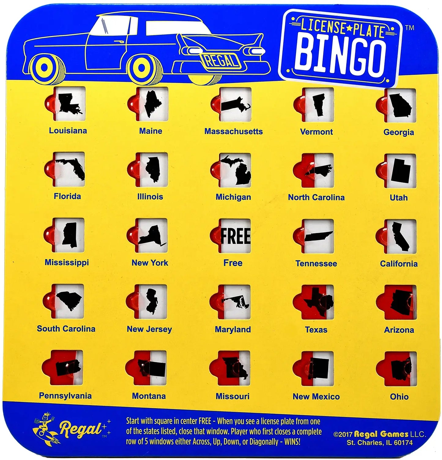 Travel Bingo License Plate