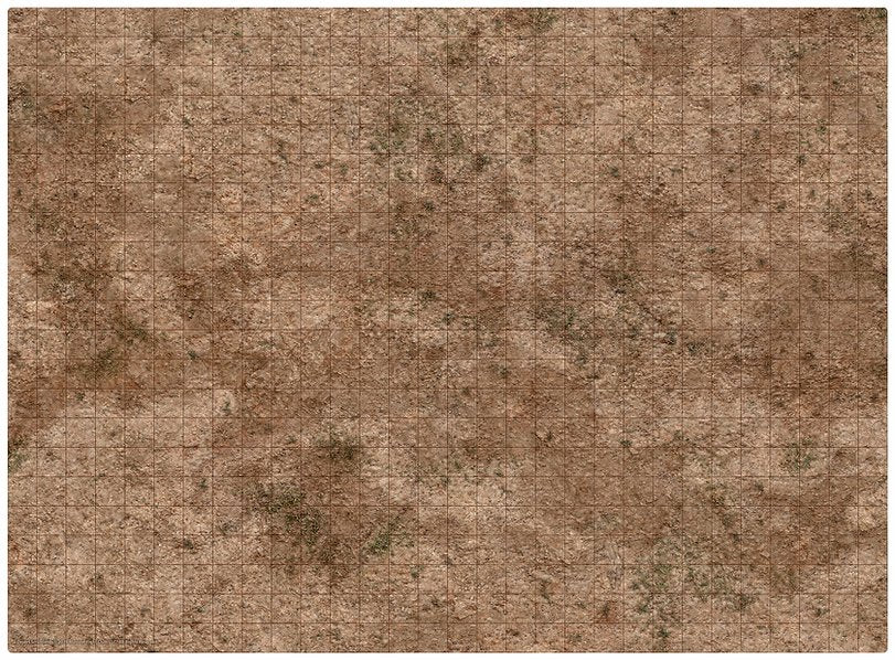 Monster Scenery: 22x30" Adventure Mat - Broken Grassland / Desert Scrubland