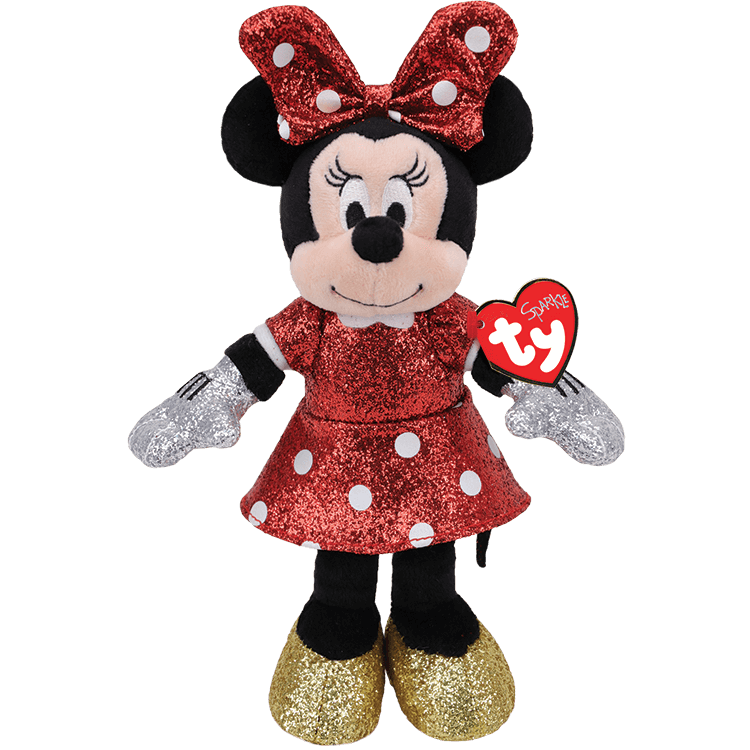 Ty Disney: Red Sparkle Minnie Mouse (Small)