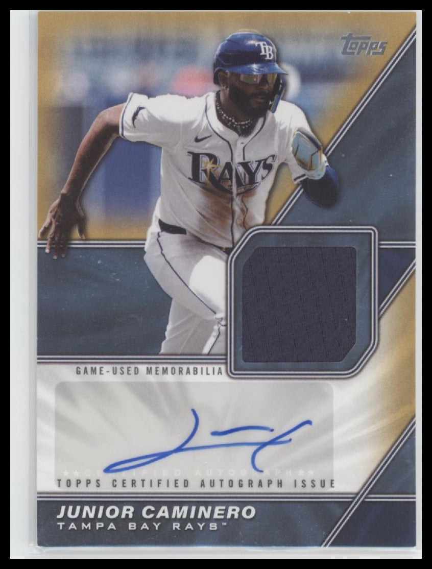 2026 Topps Major League Materials Auto Gold Junior Caminero #/50 #MLMA-JC