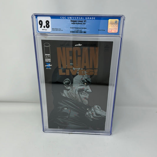 Negan Lives! #1 Bronze Foil 2nd Printing Kirkman Walking Dead Image Comics - CGC 9.8