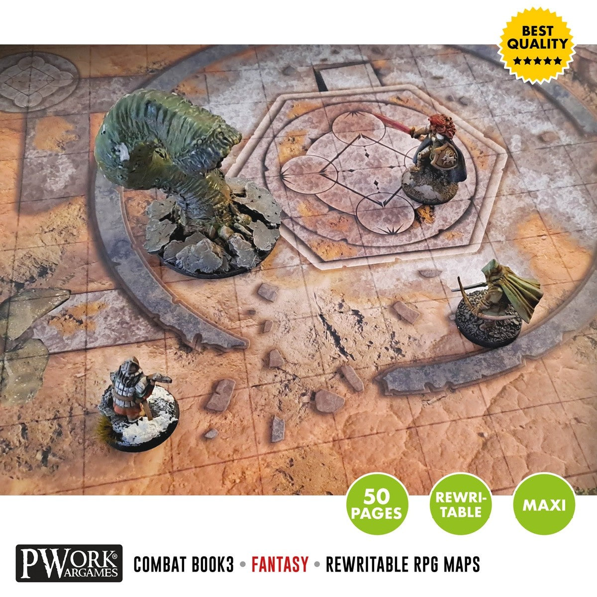 Combat Book 3: Fantasy Rewritable Combat Maps for Tabletop RPGs