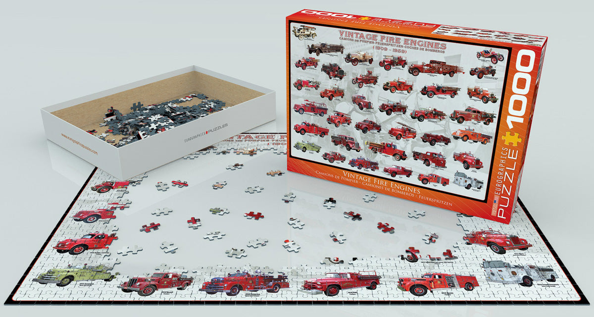 Puzzle: Sea & Land Transportation - Vintage Fire Engines
