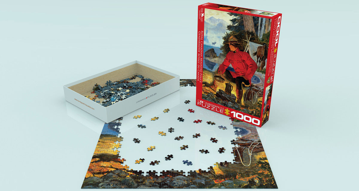 Puzzle: Canadian Vintage Art - RCMP Morning Campfire