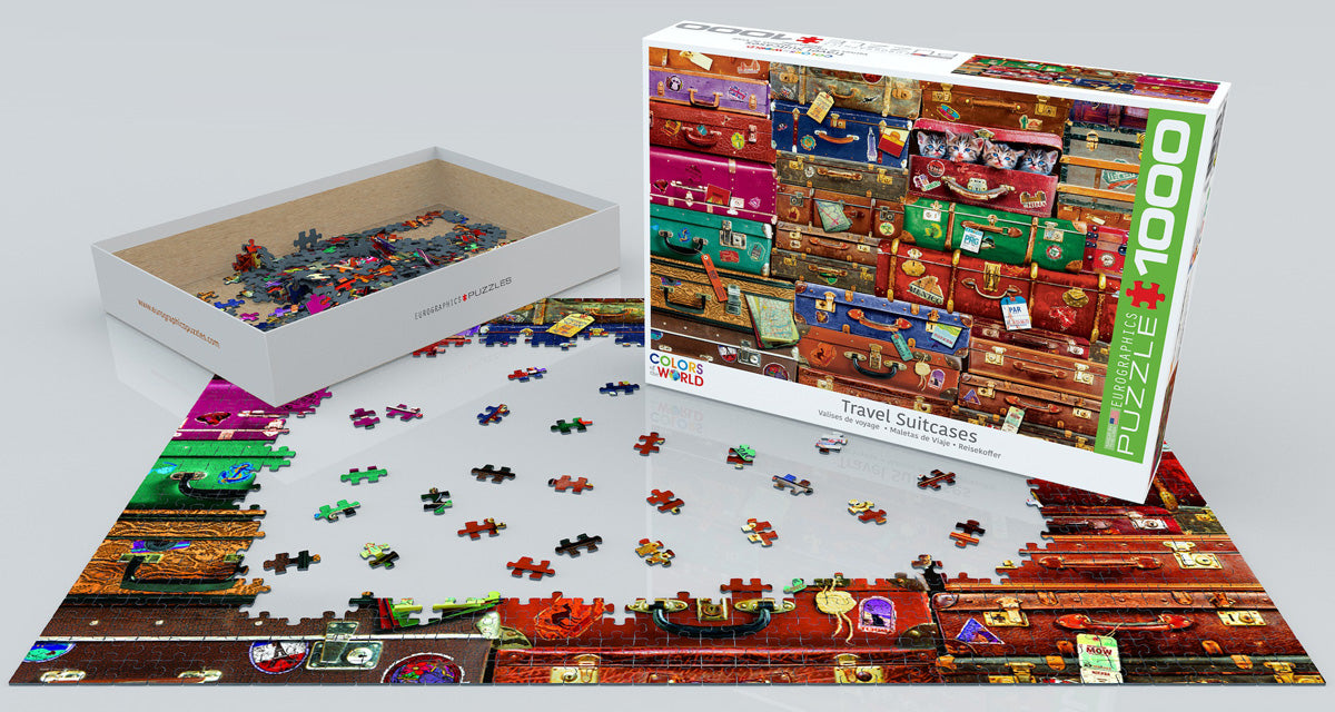 Puzzle: Colors of the World - Travel Suitcases