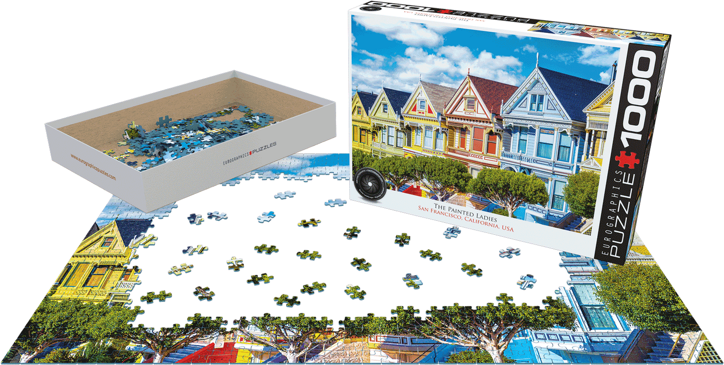 Puzzle: HDR Photography - San Francisco Row Houses