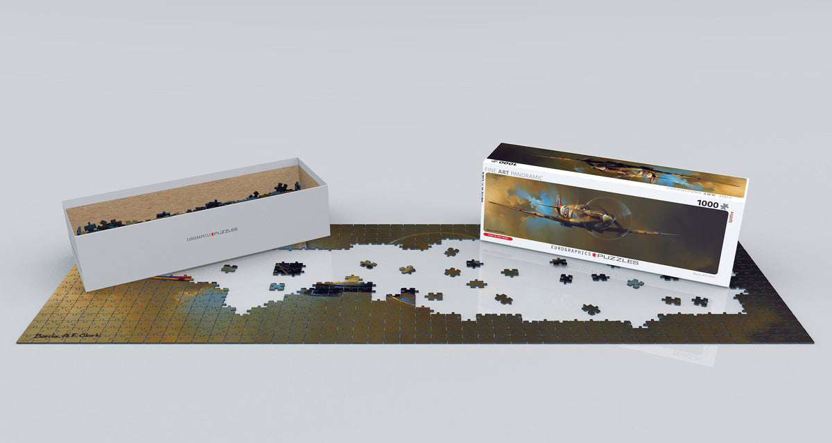 Puzzle: Panoramic Puzzles - Spitfire by Barrie AF Clark