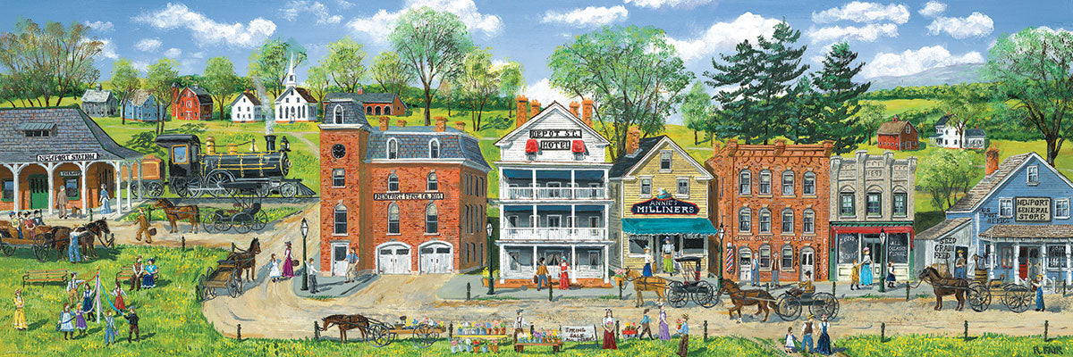 Puzzle: Panoramic Puzzles - Train Station by Bob Fair