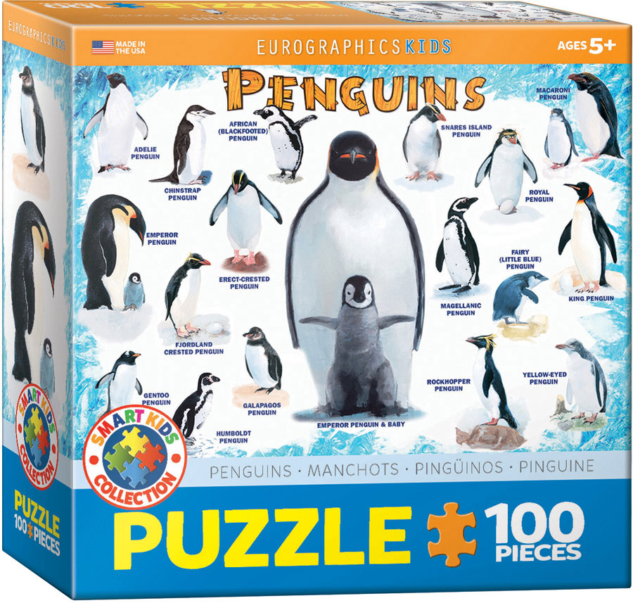 Puzzle: Educational Charts for Kids - Penguins