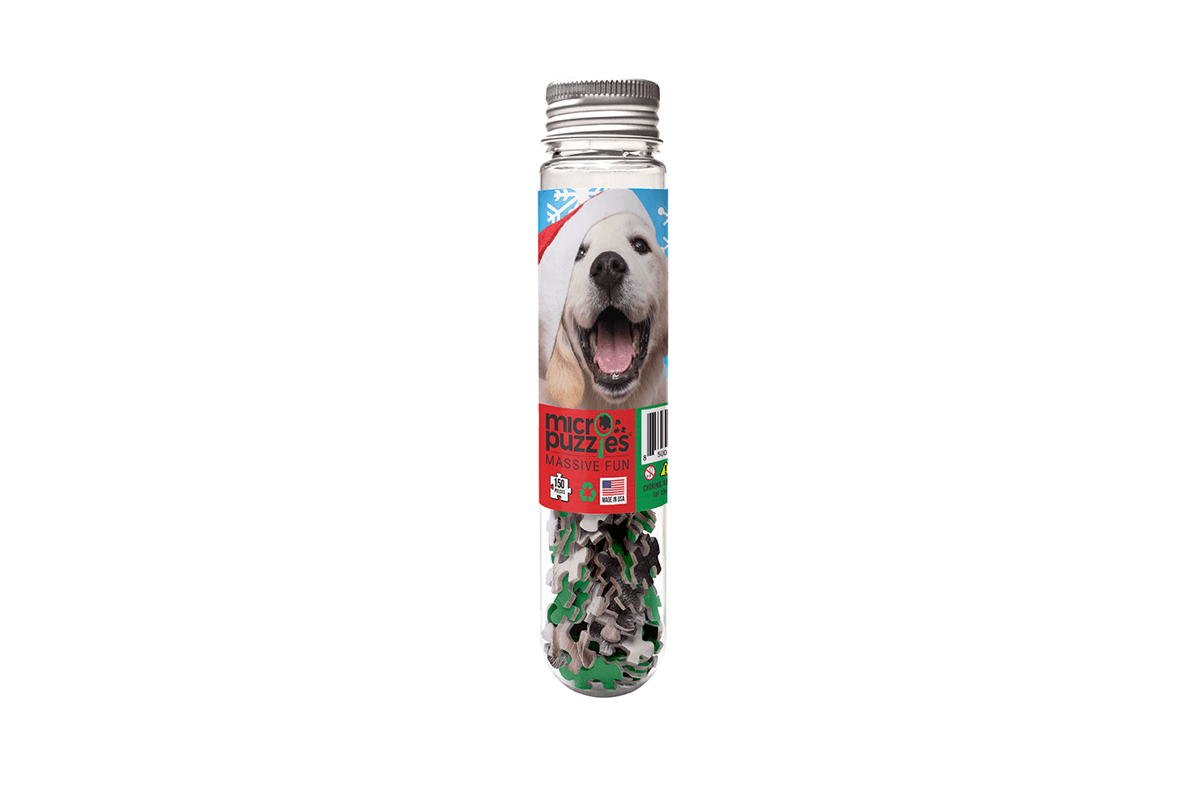 Santa Paws Mini Jigsaw Puzzle christmas dog stocking stuffer
