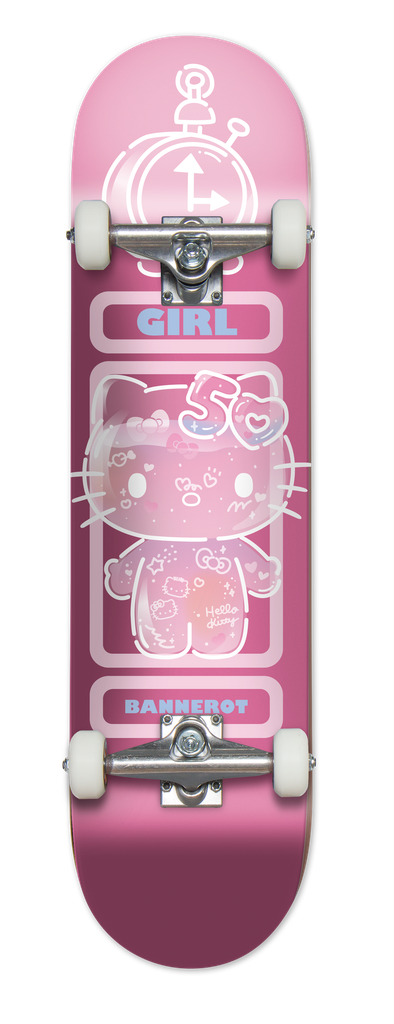 Girl x Hello Kitty 50th Bannerot 7.5" Complete Skateboard