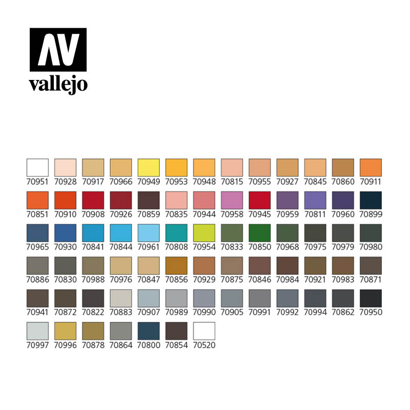 Model Color Set: 72 Combinations + Brushes (72)