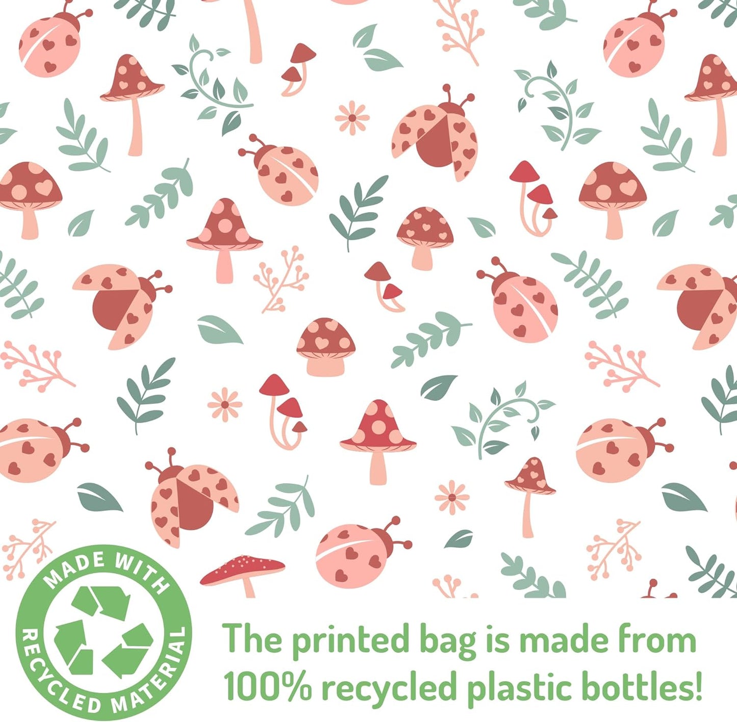 TeeTurtle Plushie Tote Bag: Ladybug