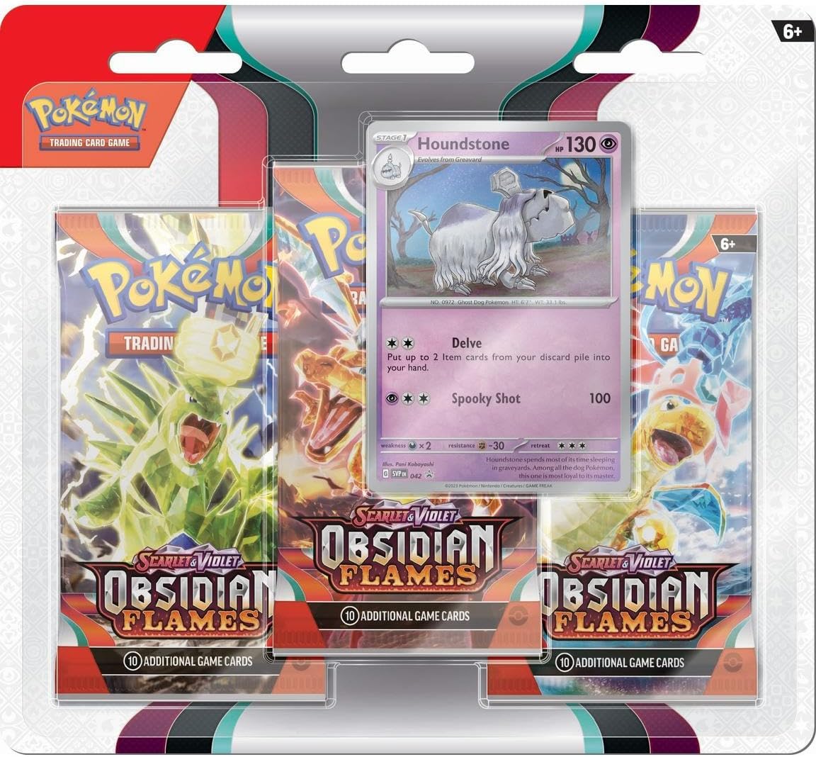 Pokemon: Scarlet & Violet - Obsidian Flames 3-Booster Blister Pack - Houndstone