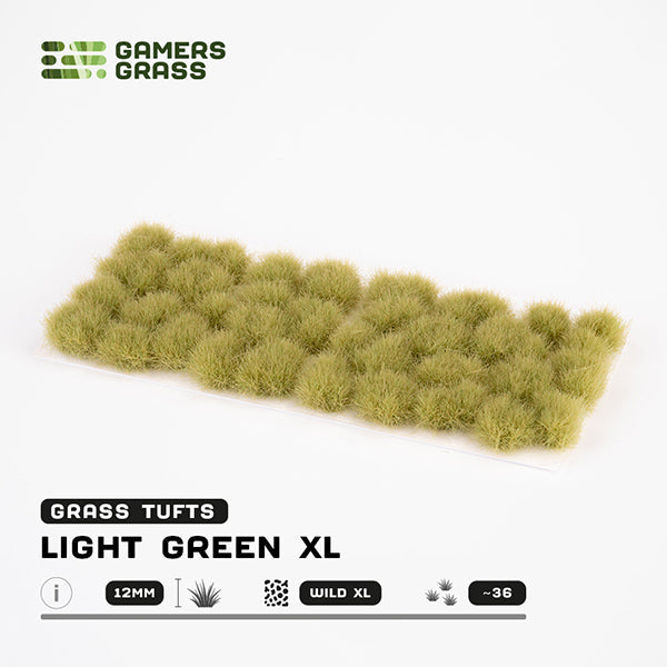 Gamers Grass Tufts: Light Green XL - 12mm - Wild XL
