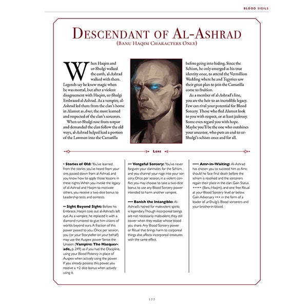 Vampire: The Masquerade, 5e: Blood Sigils Sourcebook