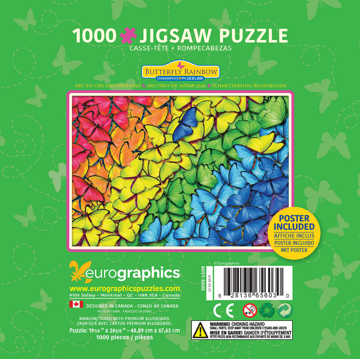 Puzzle: Butterfly Rainbow Tin