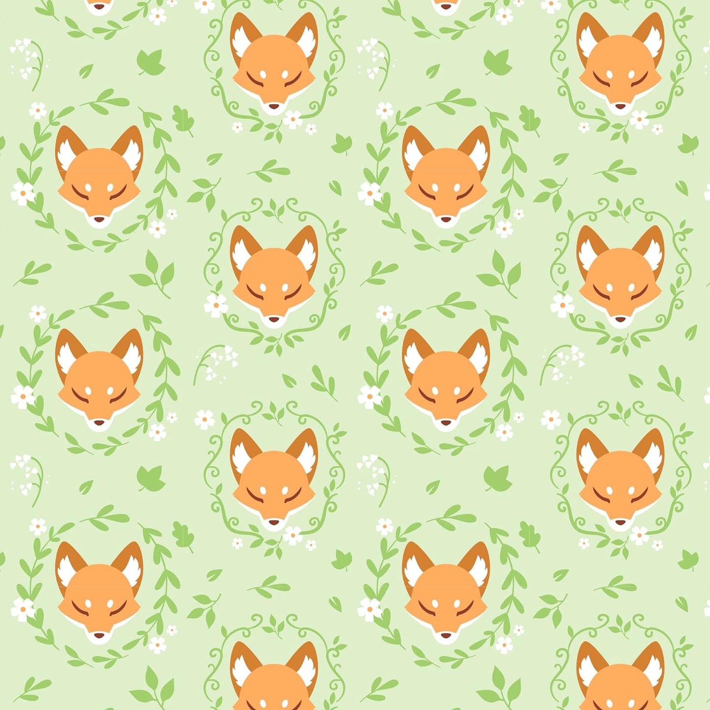 TeeTurtle Plushie Tote Bag: Floral Fox